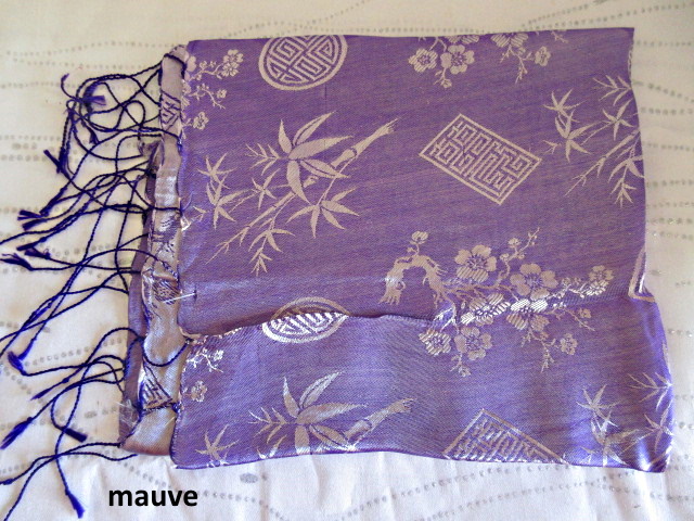 Foulard en soie - mauve